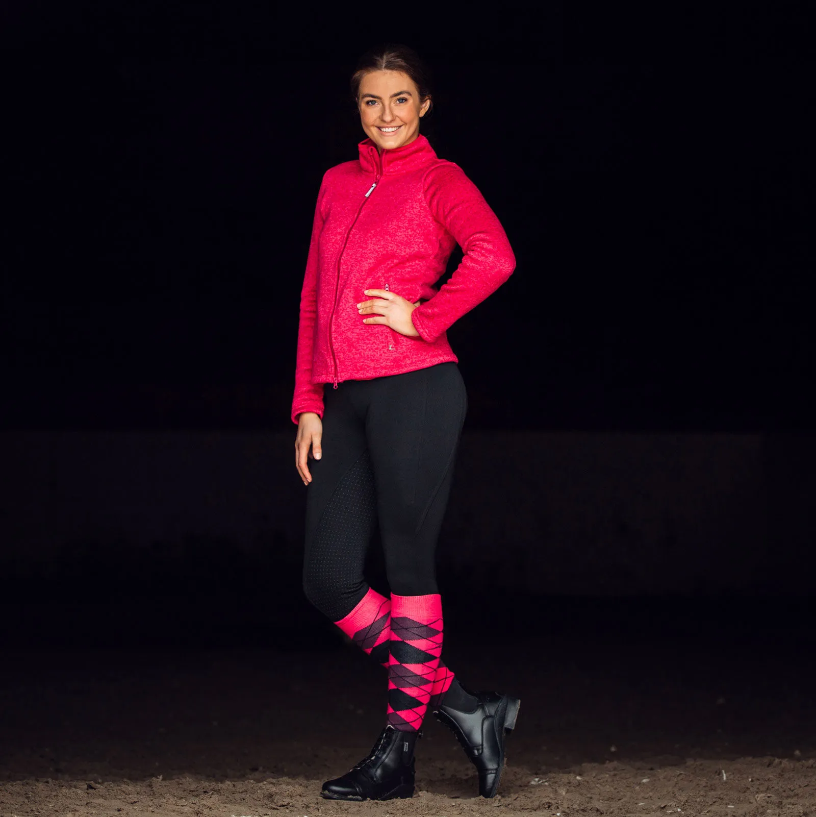 Horze Alana Calze da equitazione invernali a quadri