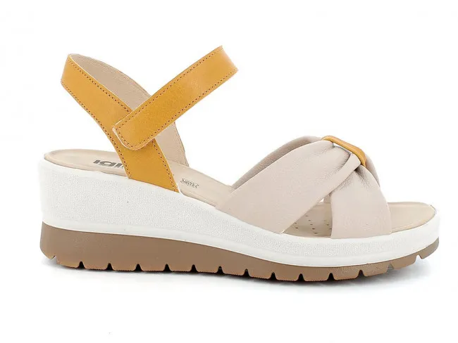 IGI&CO SANDALI CON ZEPPA DONNA ESTATE 5667111 202415667111  CLAIRE SABBIA - GIALLO