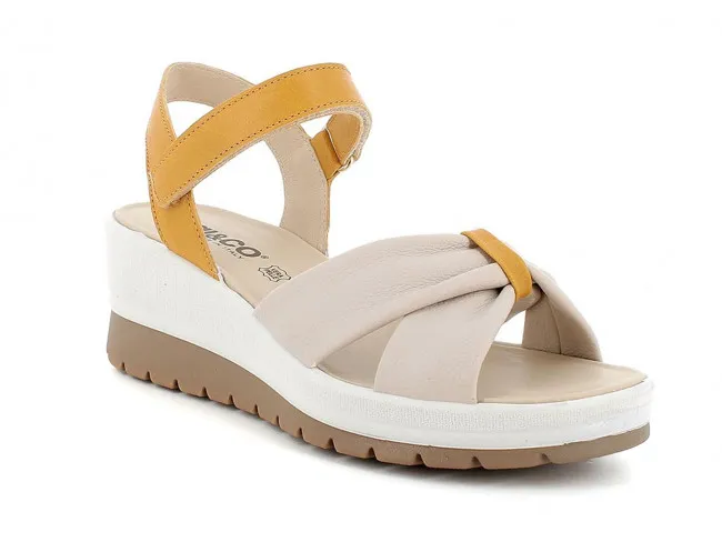 IGI&CO SANDALI CON ZEPPA DONNA ESTATE 5667111 202415667111  CLAIRE SABBIA - GIALLO
