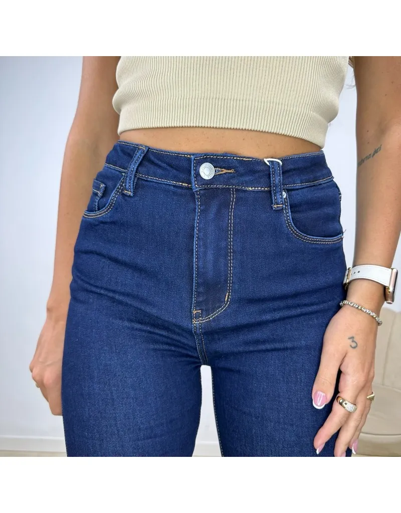JEANS FLARE BLU DENIM