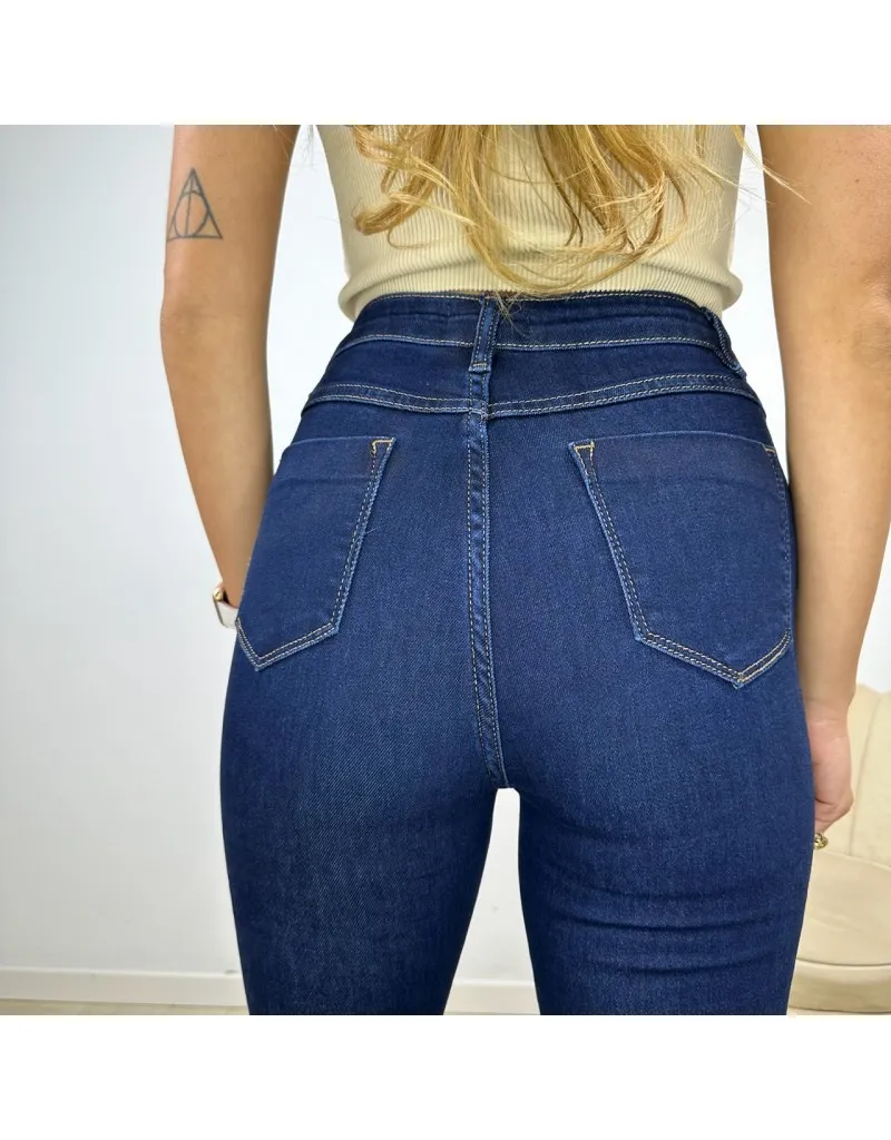 JEANS FLARE BLU DENIM