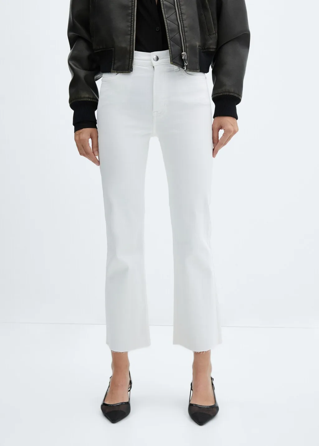 Jeans flare crop