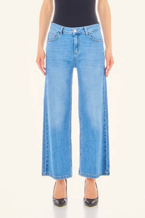 Jeans flare cropped liu jo