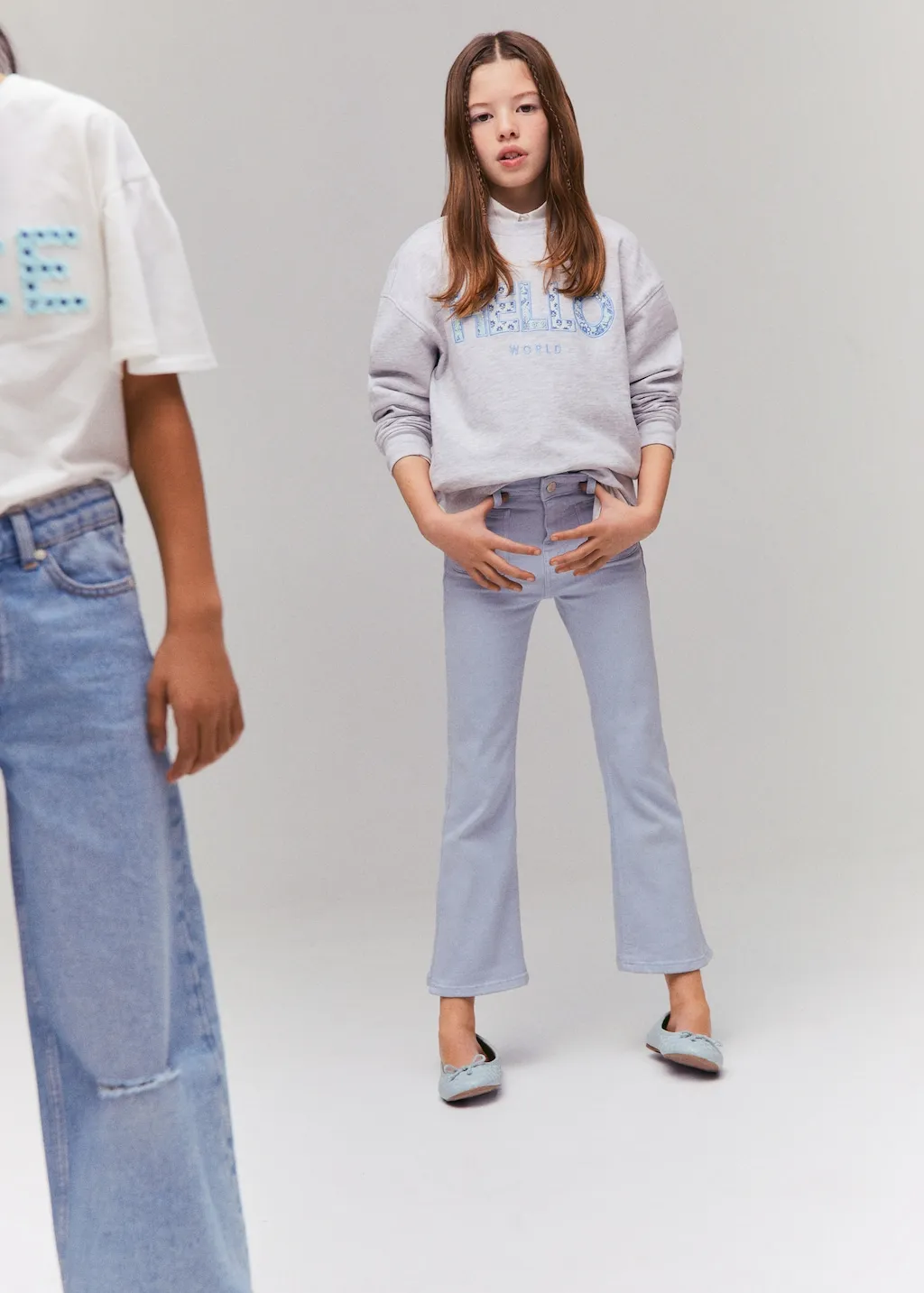 Jeans flare spacco