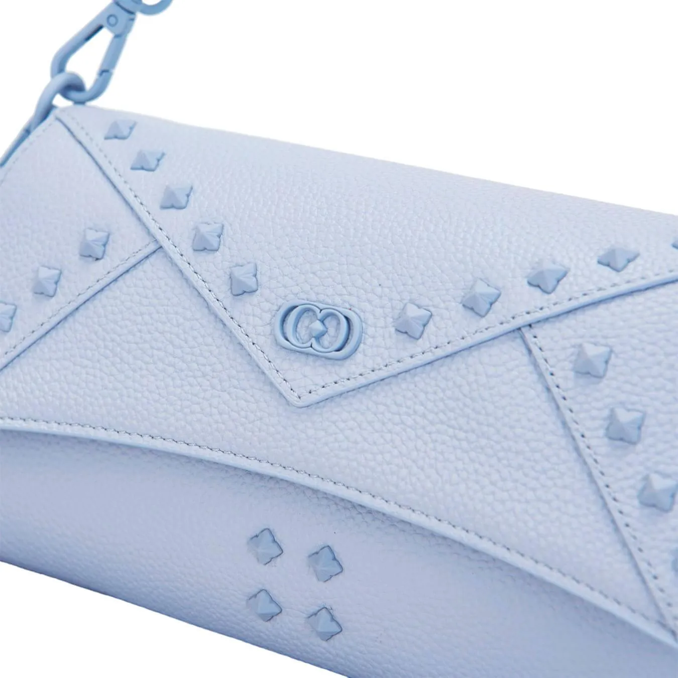 La Carrie Borsa Frivolous Donna a Spalla, Media, Pelle, Borchie, Celeste