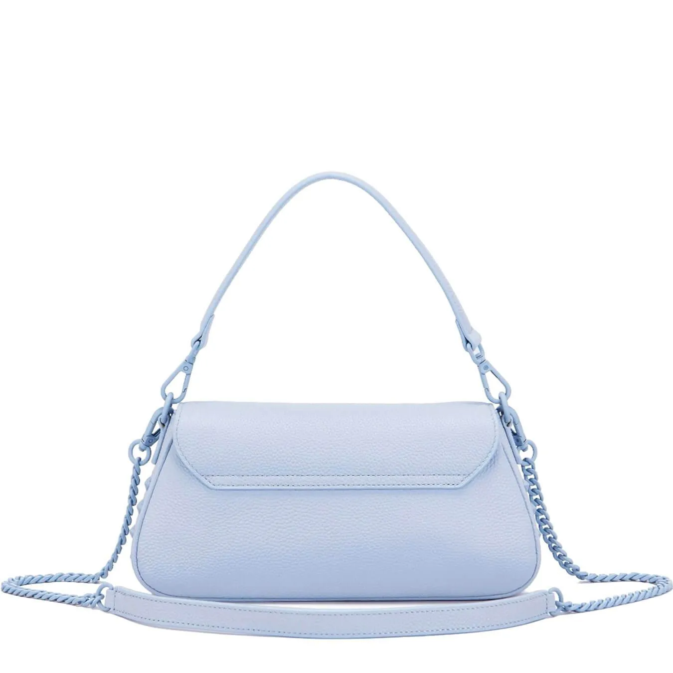 La Carrie Borsa Frivolous Donna a Spalla, Media, Pelle, Borchie, Celeste