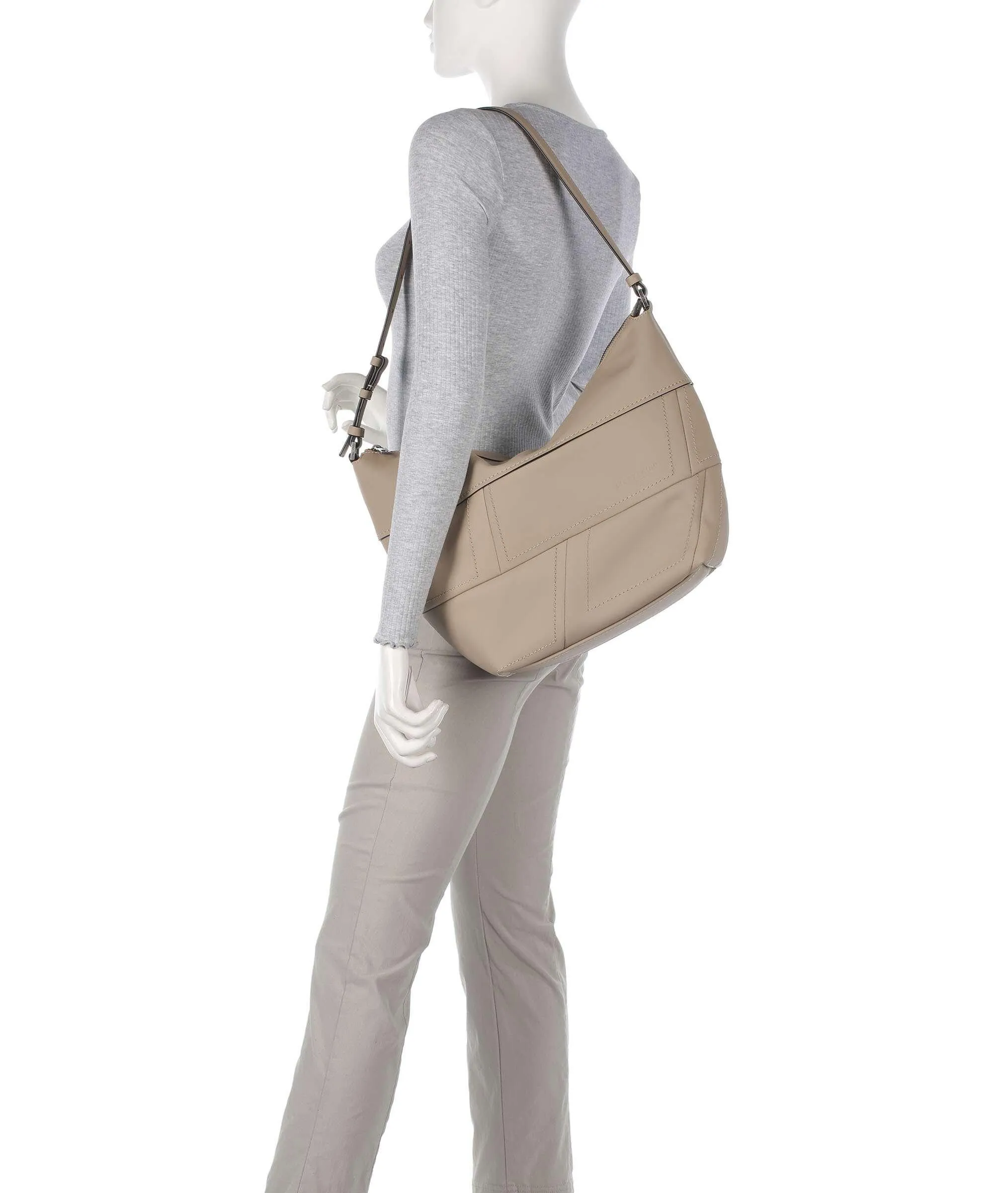 Liebeskind Edda Calf Optic M Borsa hobo pelle di vacchetta finemente grana beige  