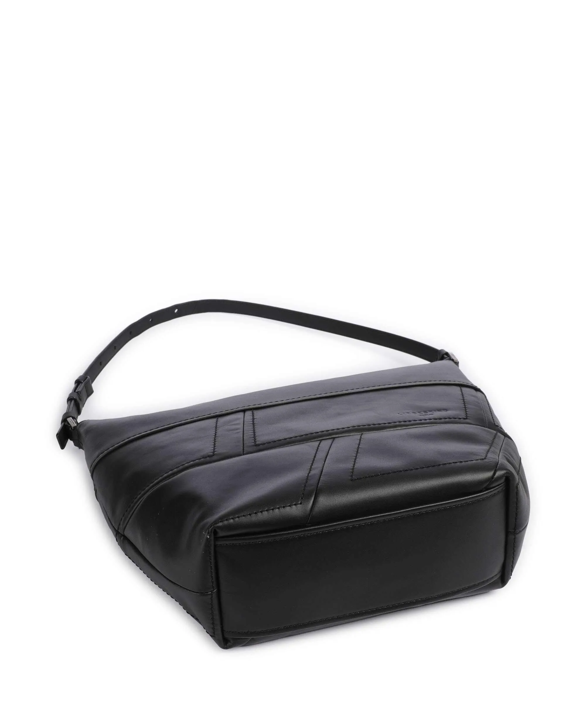  Liebeskind Edda Calf Optic M Borsa hobo pelle di vacchetta finemente grana nero  