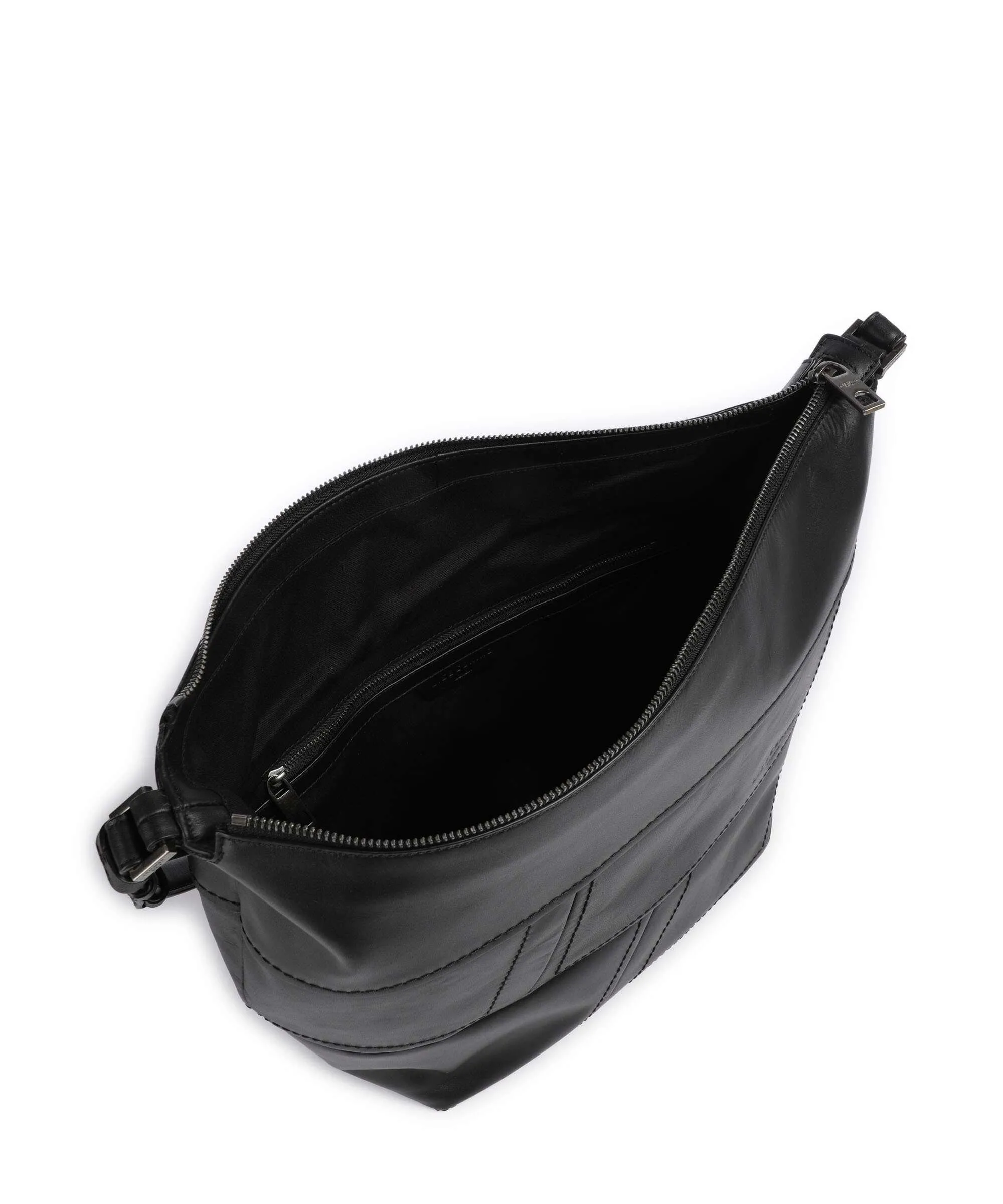  Liebeskind Edda Calf Optic M Borsa hobo pelle di vacchetta finemente grana nero  