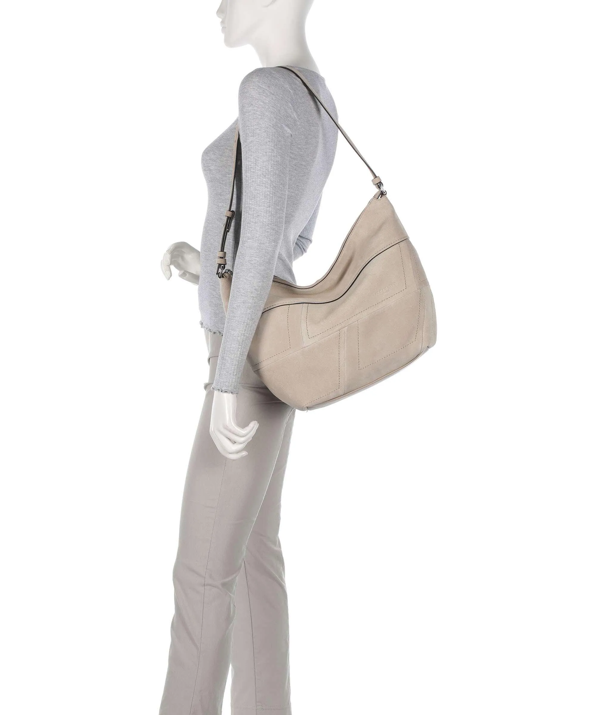  Liebeskind Edda Promo Suede M Borsa hobo pelle ruvida, pelle a grana fine beige  