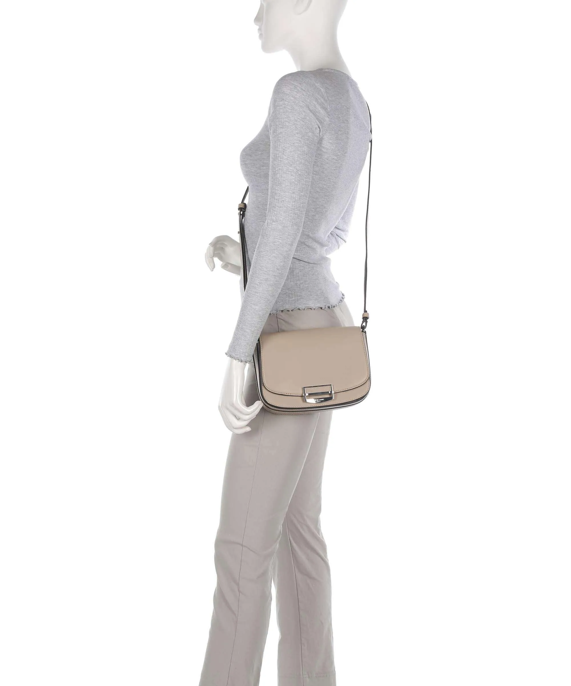  Liebeskind Ezra Calf Optic M Borsa a tracolla pelle di vitello finemente grana beige  