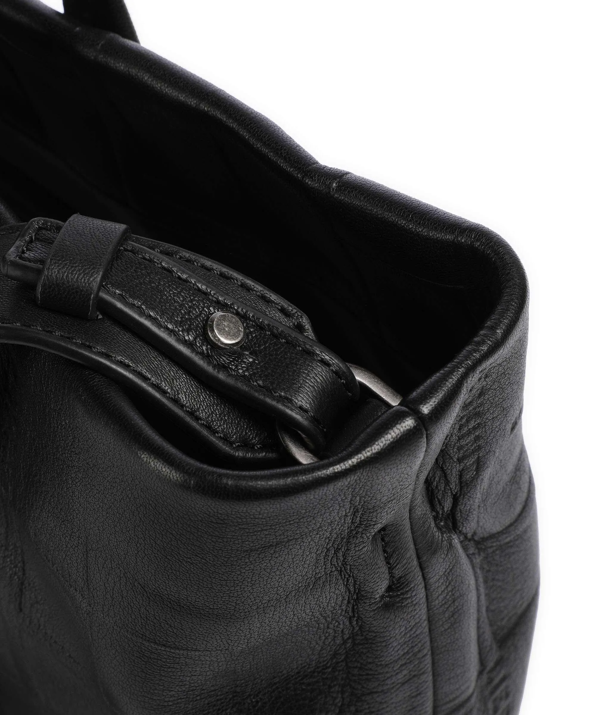  Liebeskind Hera Monogram Sheep Natural L Borsa shopper pelle di vacchetta goffrata nero  