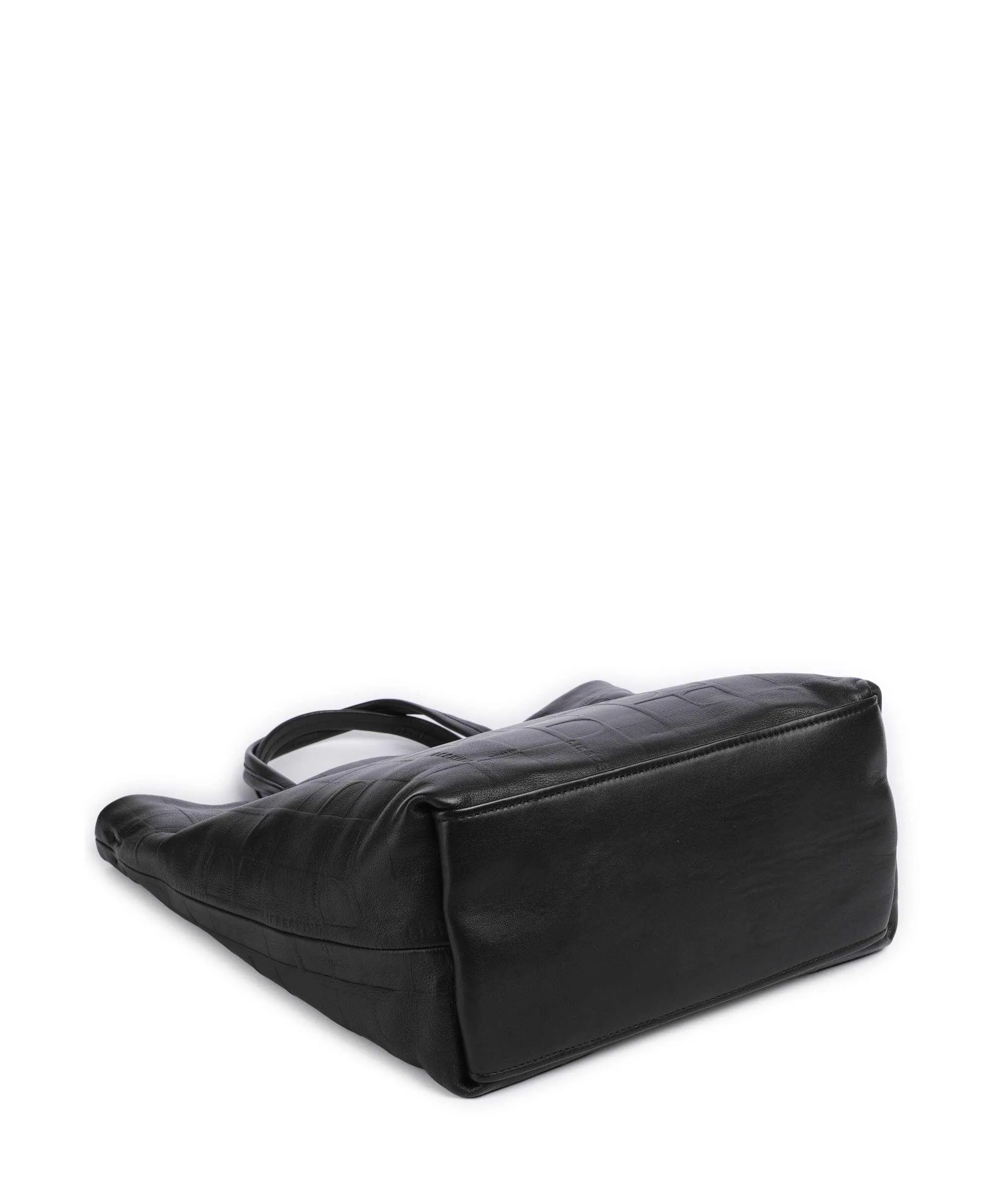  Liebeskind Hera Monogram Sheep Natural L Borsa shopper pelle di vacchetta goffrata nero  