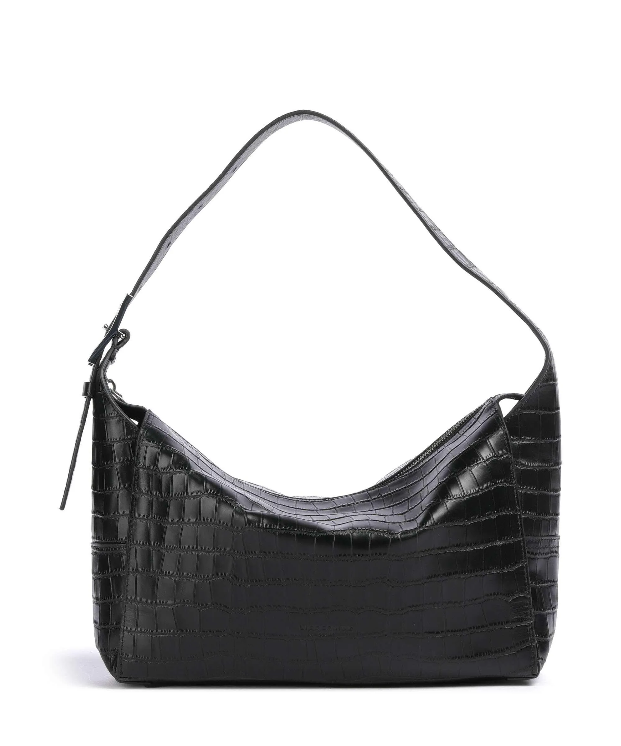  Liebeskind Lou 2 New Croco M Borsa hobo pelle granulata nero  