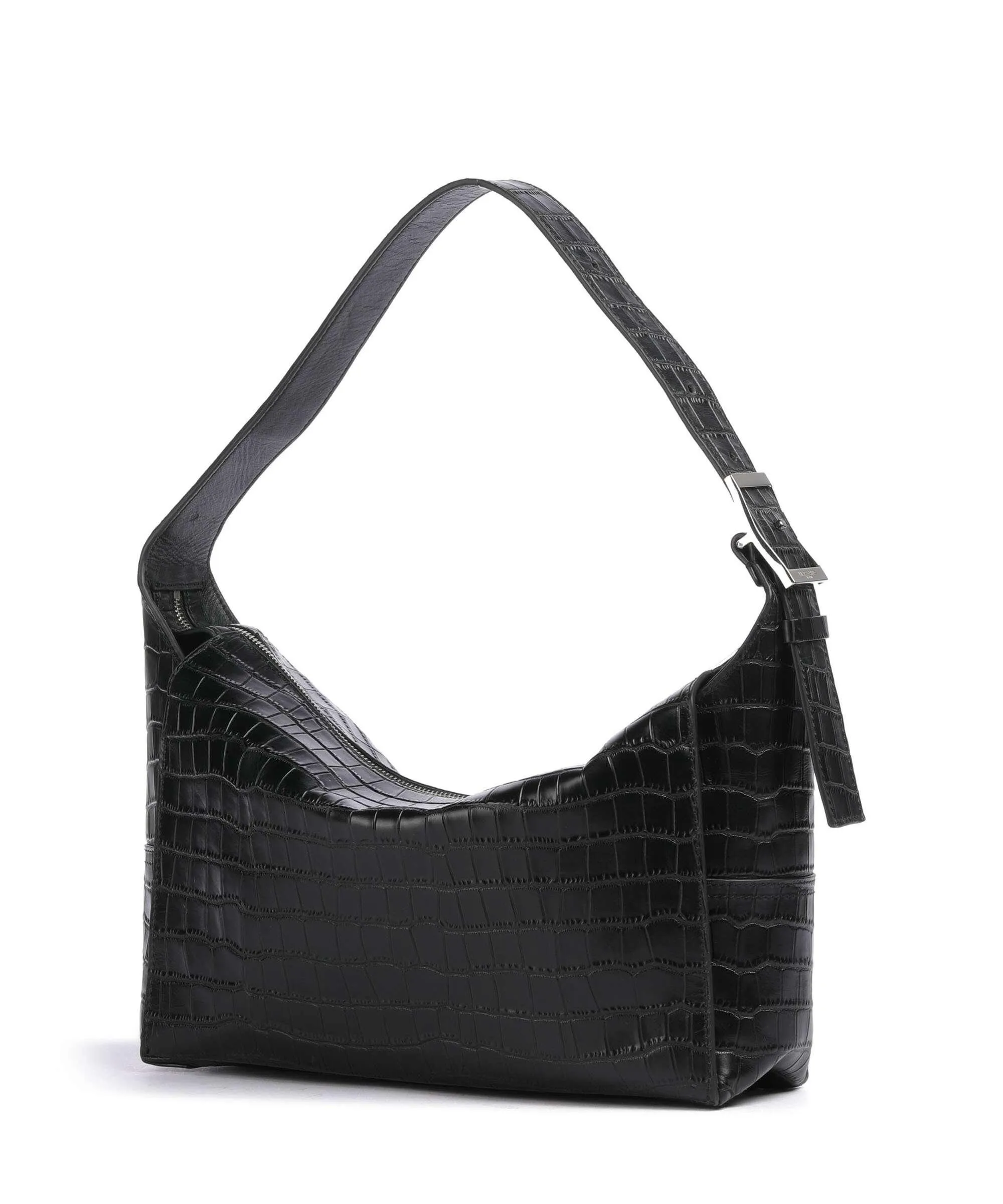  Liebeskind Lou 2 New Croco M Borsa hobo pelle granulata nero  