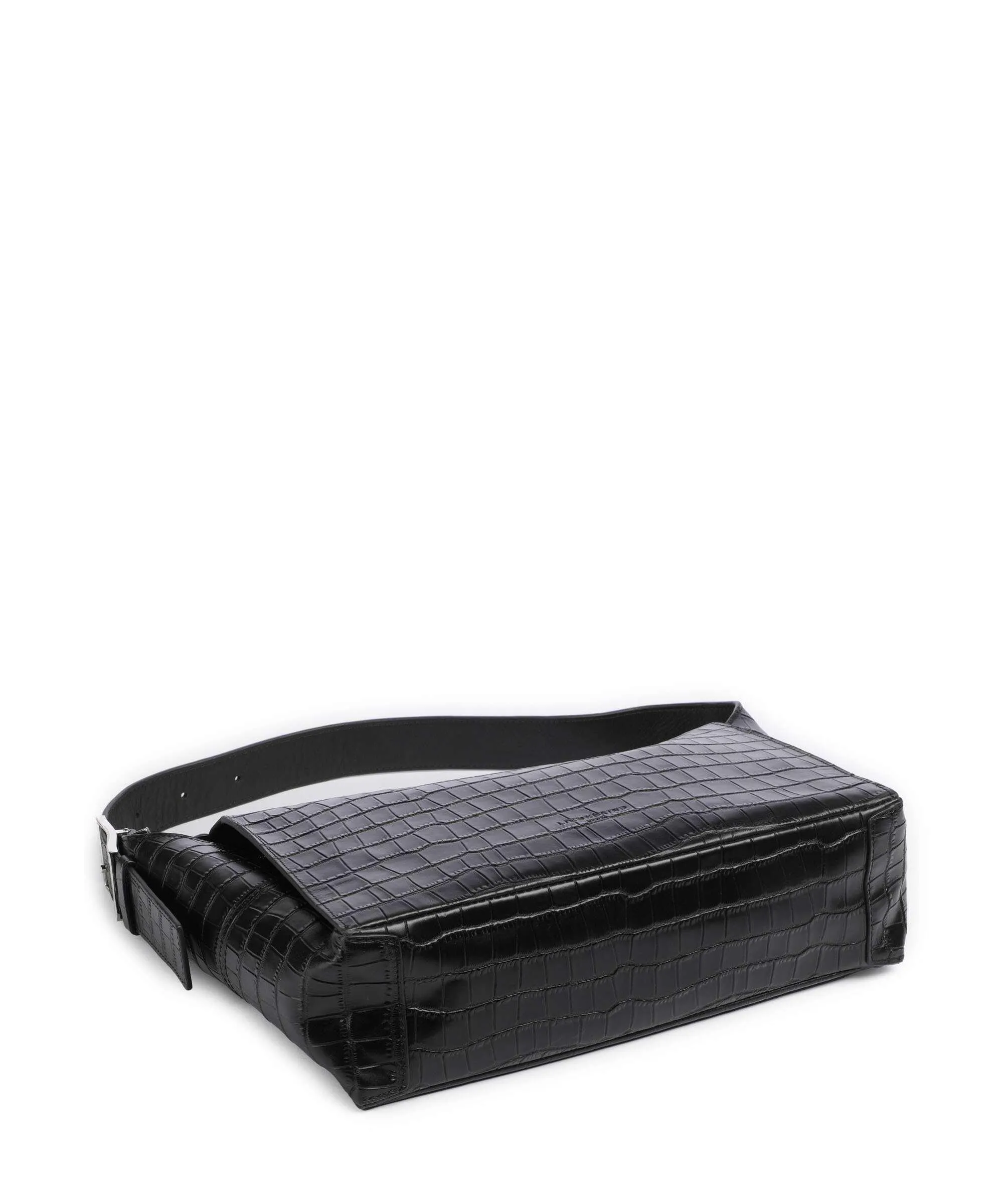  Liebeskind Lou 2 New Croco M Borsa hobo pelle granulata nero  