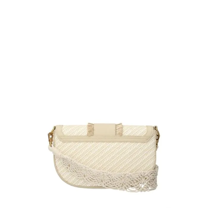 Liu Jo Borsa In Rafia Con Tracolla Intrecciata Avorio