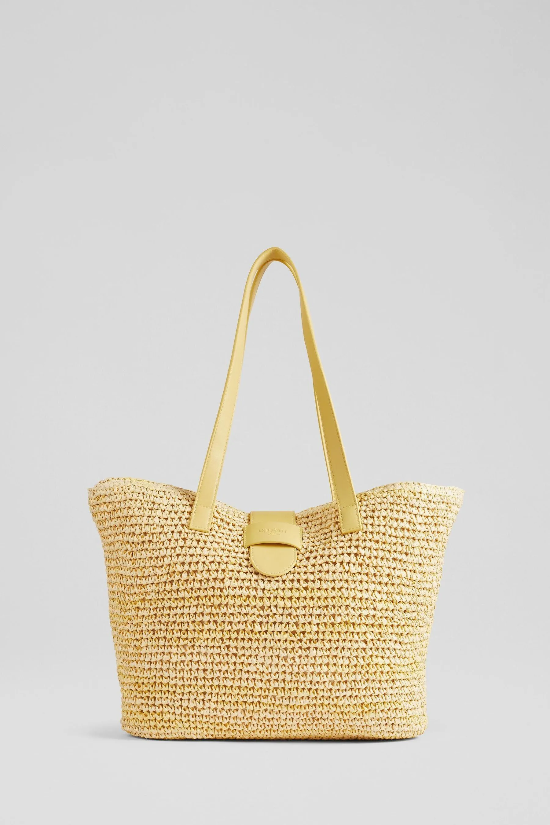 LK Bennett - Tara - Borsa con spalle in rafia mélange