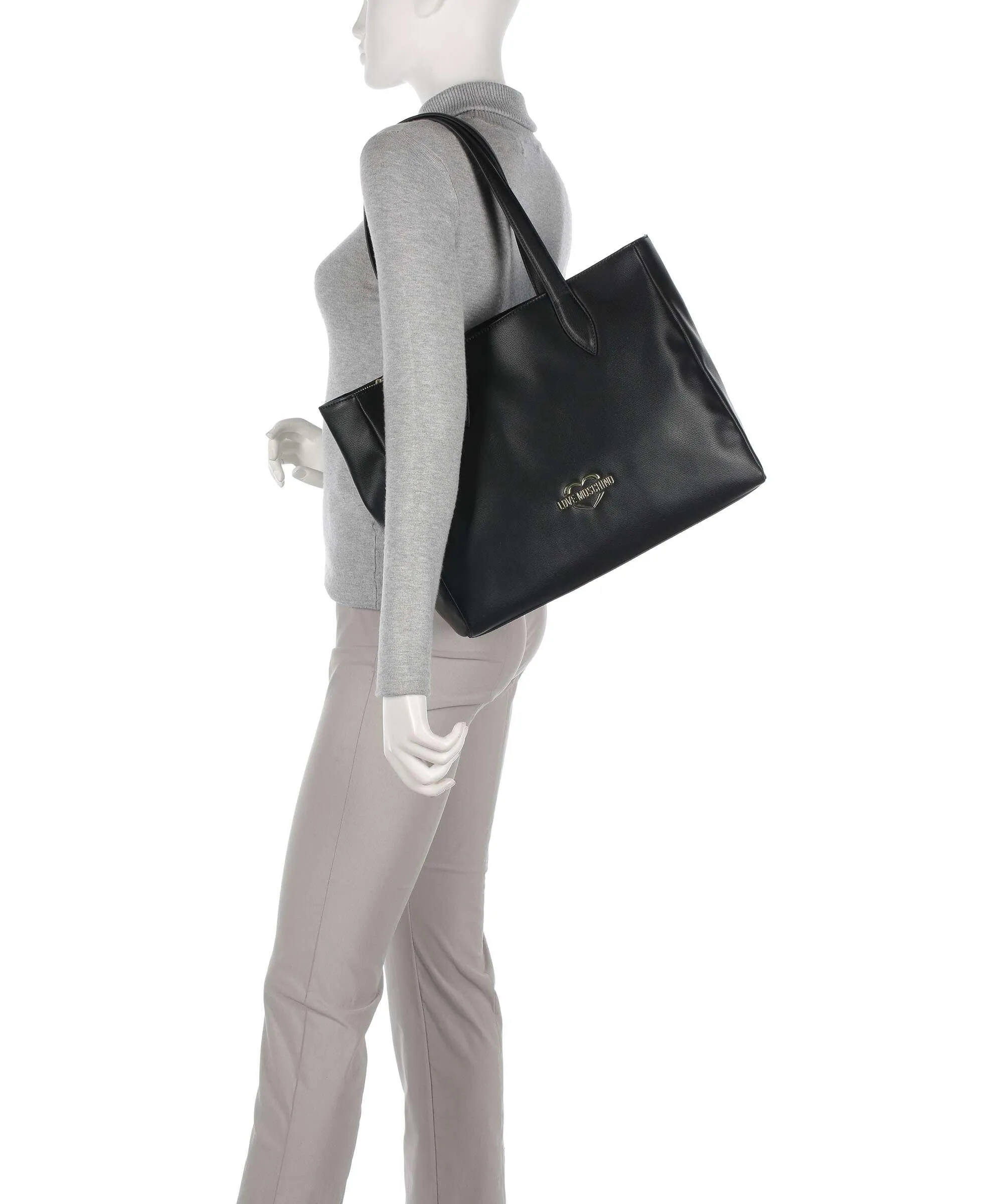  Love Moschino Hollies Borsa shopper pelle sintetica nero  