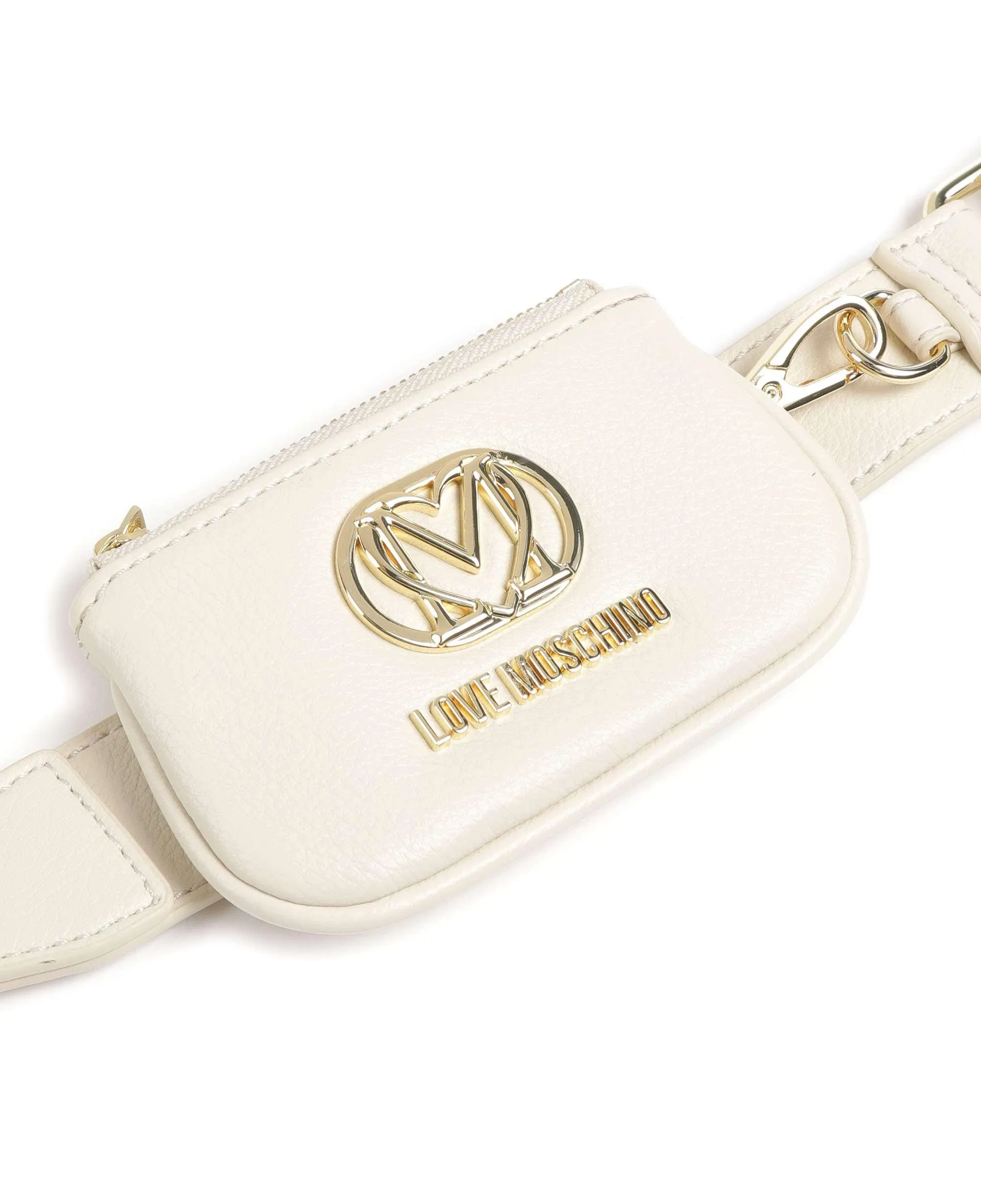  Love Moschino Pouch Charm Borsa a spalla pelle sintetica avorio  