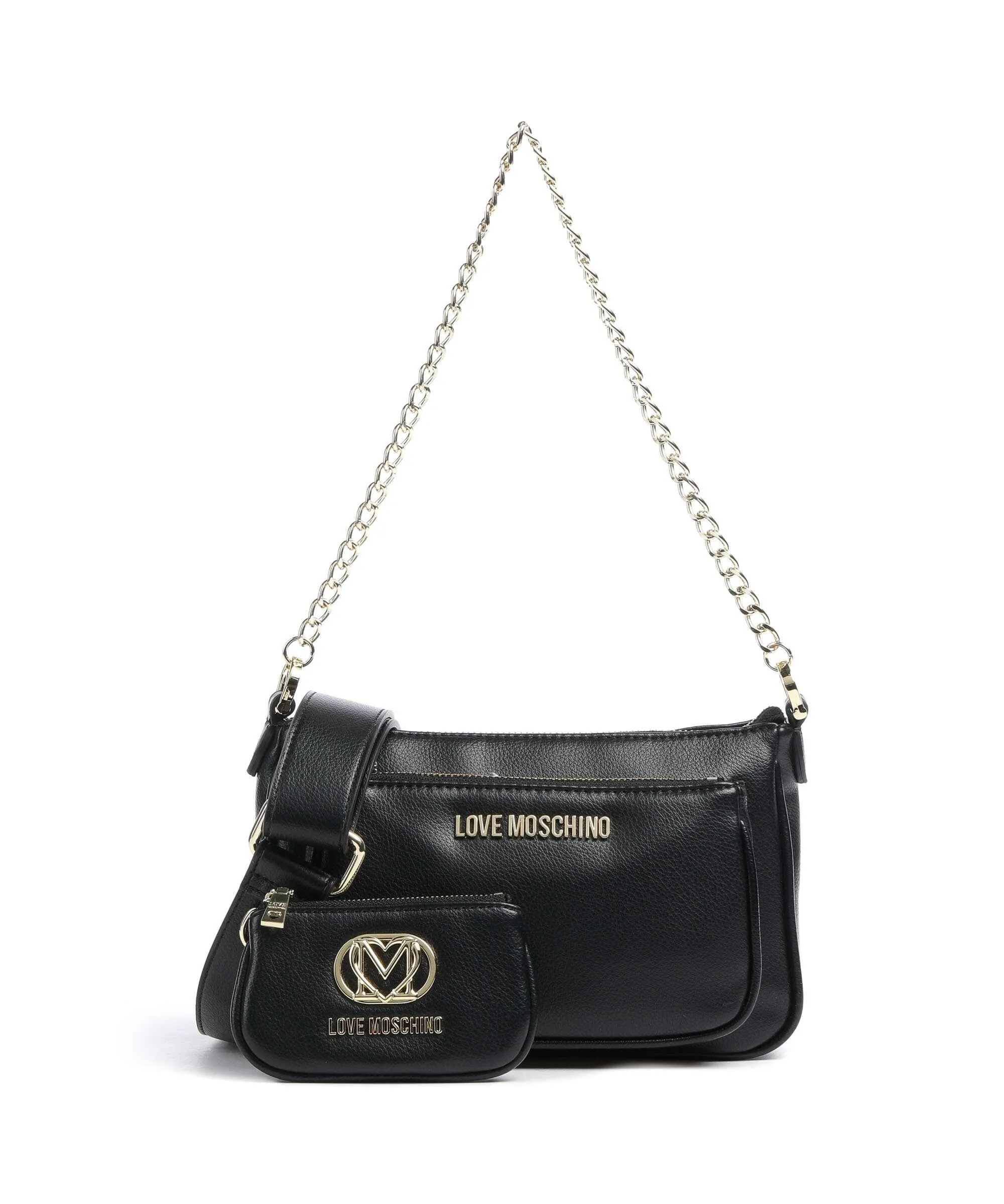  Love Moschino Pouch Charm Borsa a spalla pelle sintetica nero  