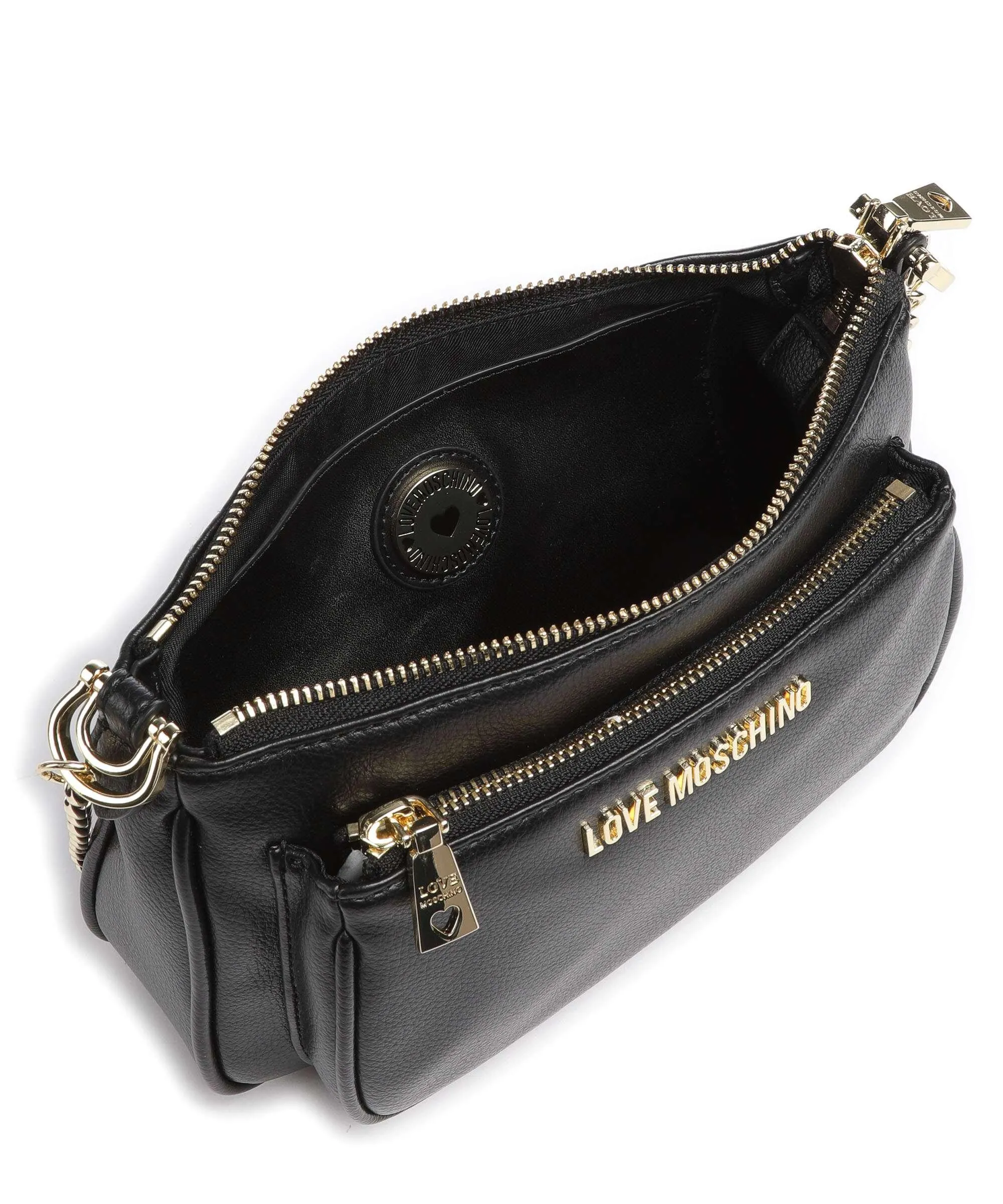  Love Moschino Pouch Charm Borsa a spalla pelle sintetica nero  