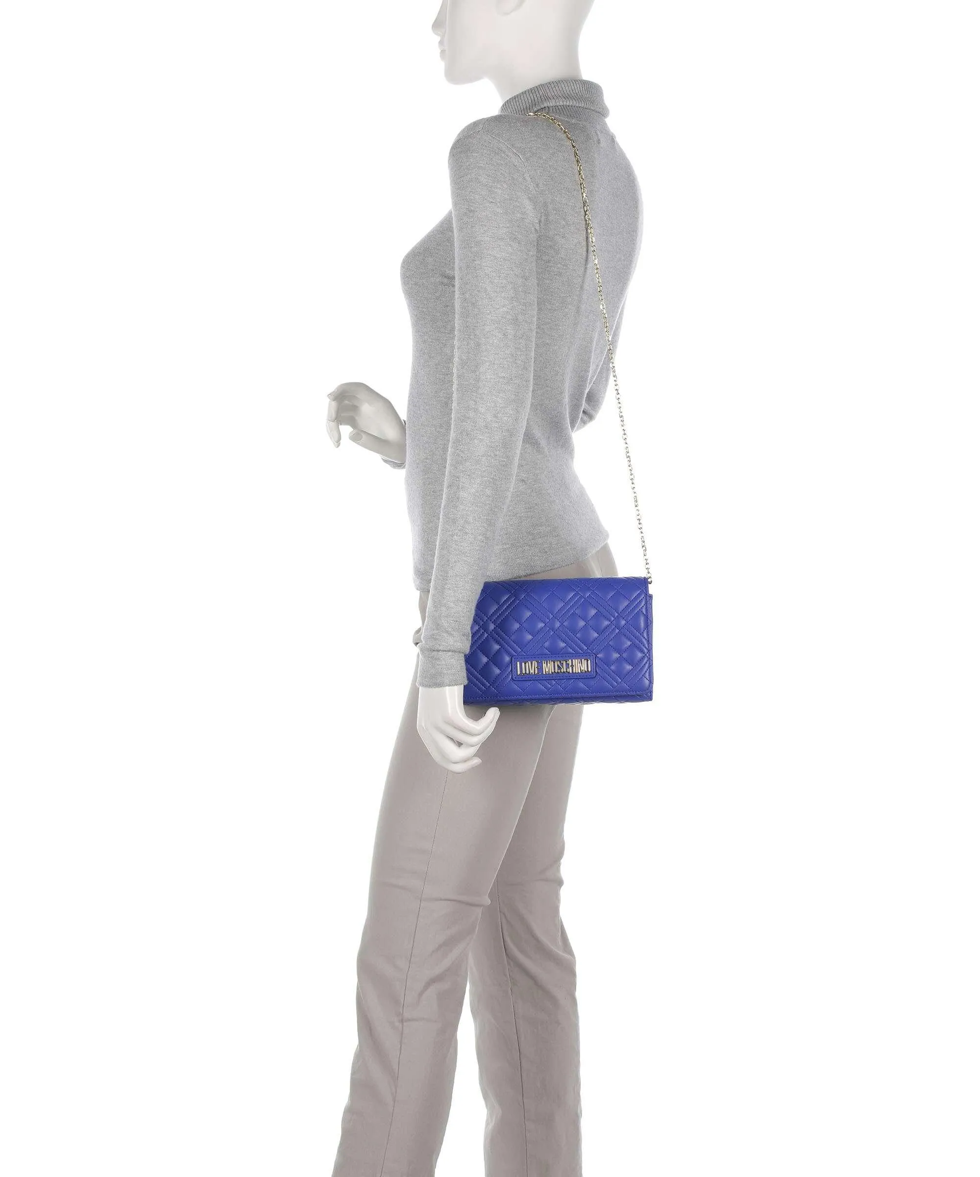  Love Moschino Smart Daily Borsa a tracolla pelle sintetica blu  