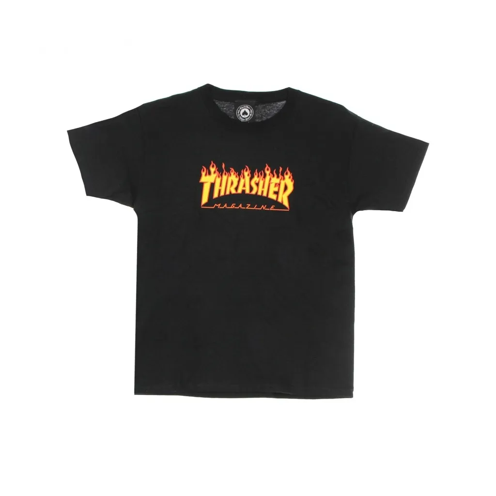 MAGLIETTA BAMBINO FLAME TEE BLACK/YELLOW