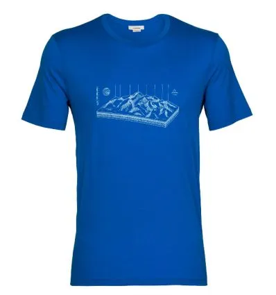 Maglietta Icebreaker Tech Lite Ii Ss Tee Alps 3d (LAZURITE) uomo