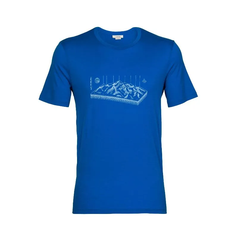 Maglietta Icebreaker Tech Lite Ii Ss Tee Alps 3d (LAZURITE) uomo