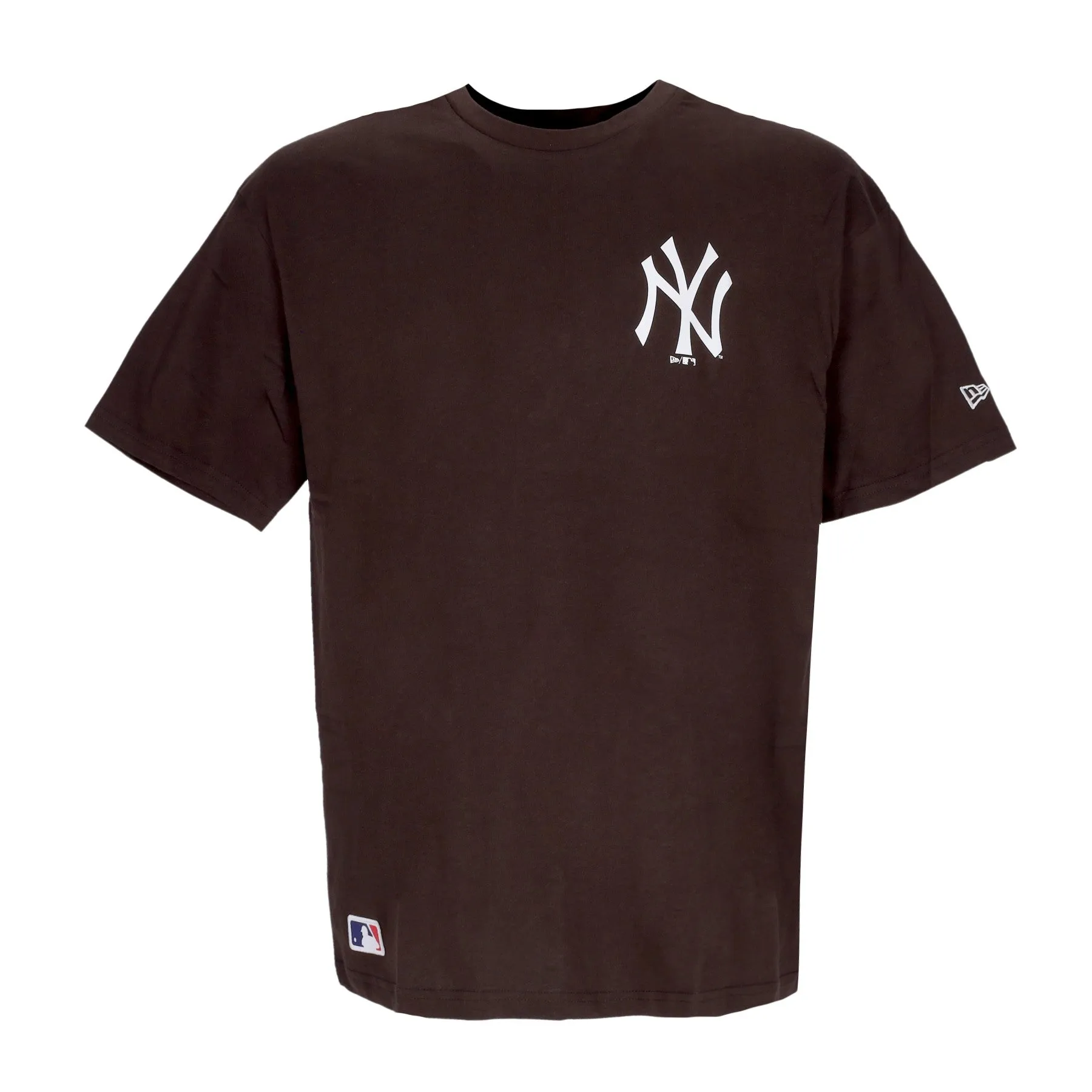 Maglietta Uomo Mlb League Essentials Oversized Tee Neyyan Brown/white