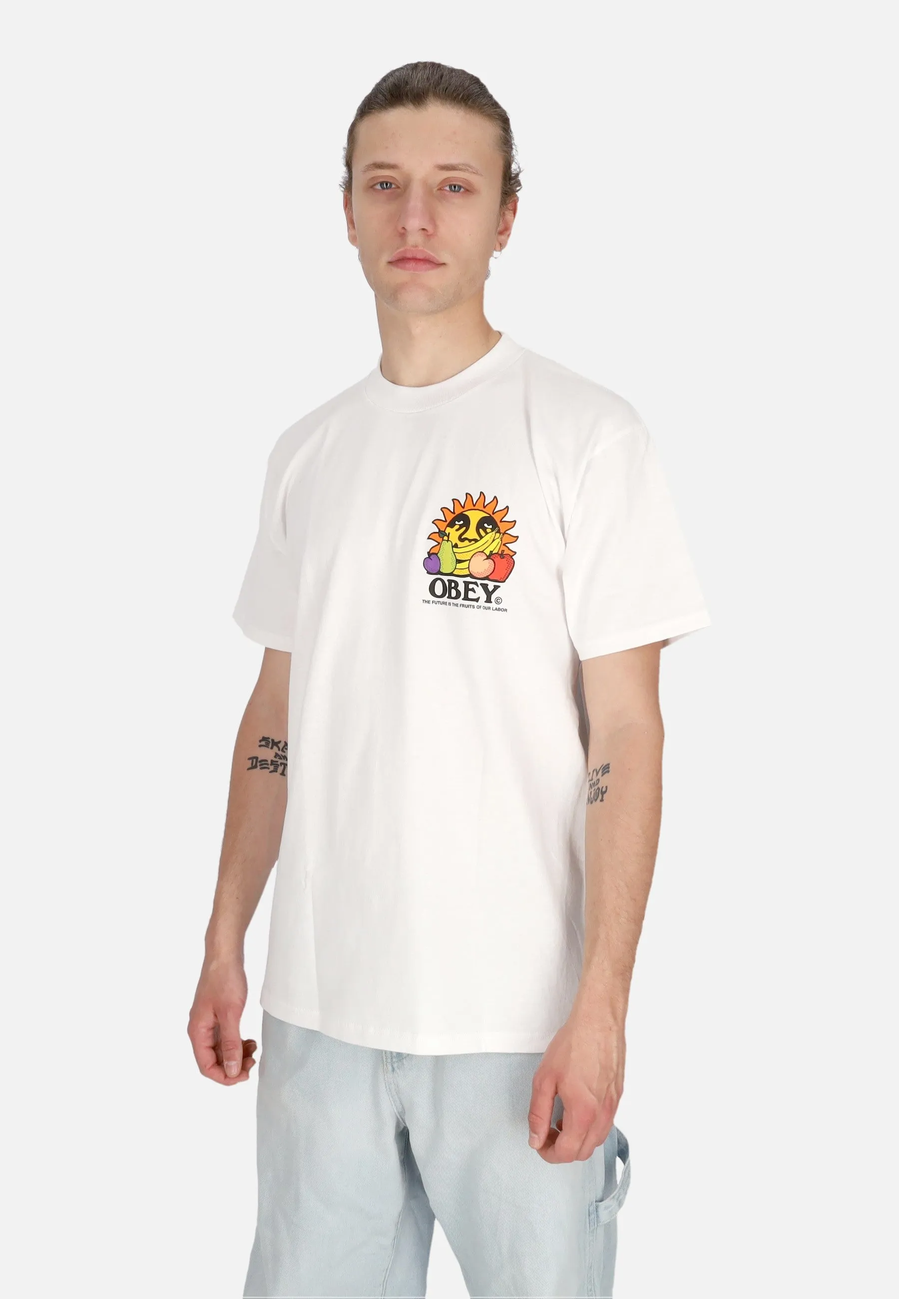 Maglietta Uomo The Future Is The Fruits Of Our Labor Tee White