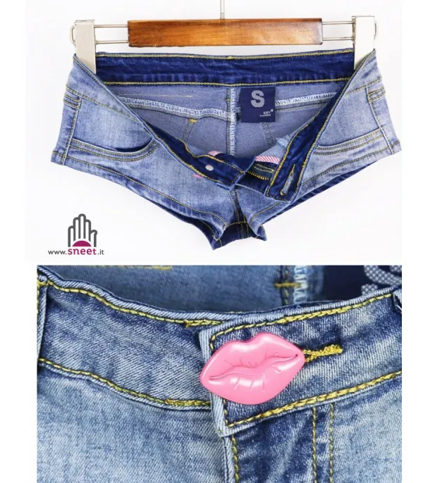 Micro shorts denim Lips