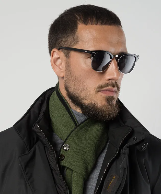 MooRER Sciarpa in cashmere verde SCIARPETTACWS
