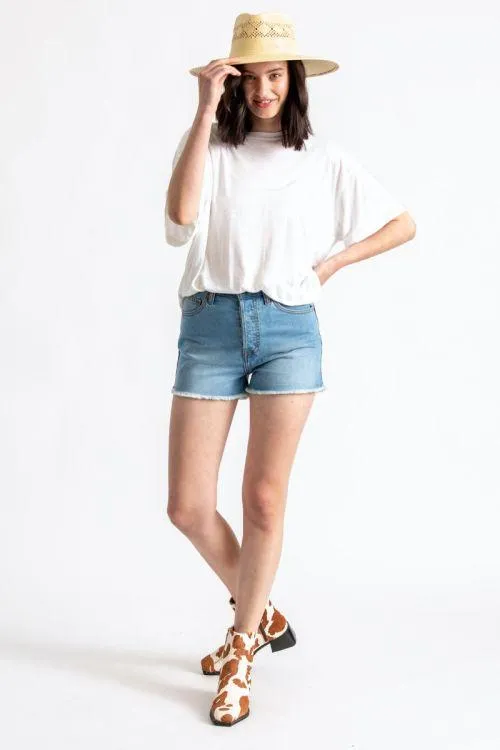 Natasha Cut Off Short Faded Indigo