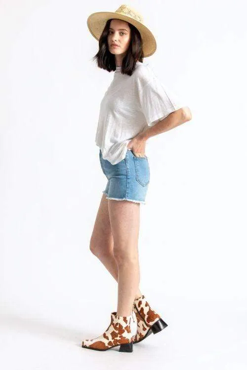 Natasha Cut Off Short Faded Indigo
