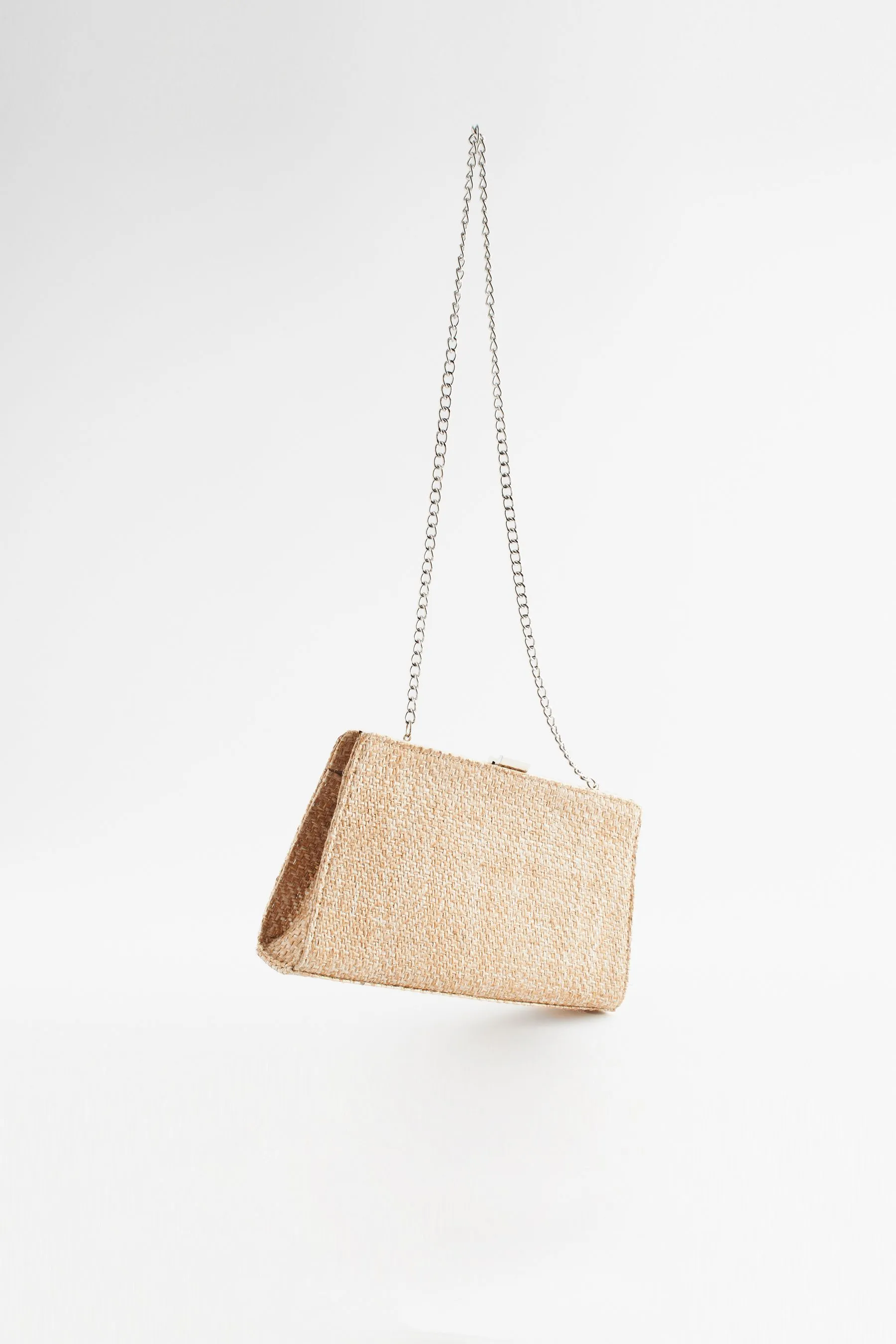 Oro  - Pochette con Borsa in rafia