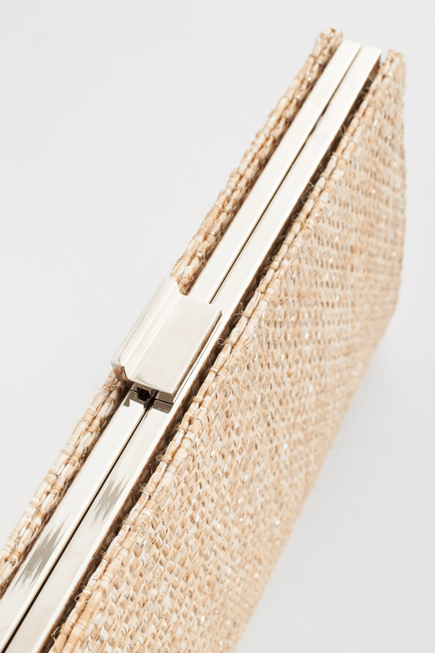 Oro  - Pochette con Borsa in rafia