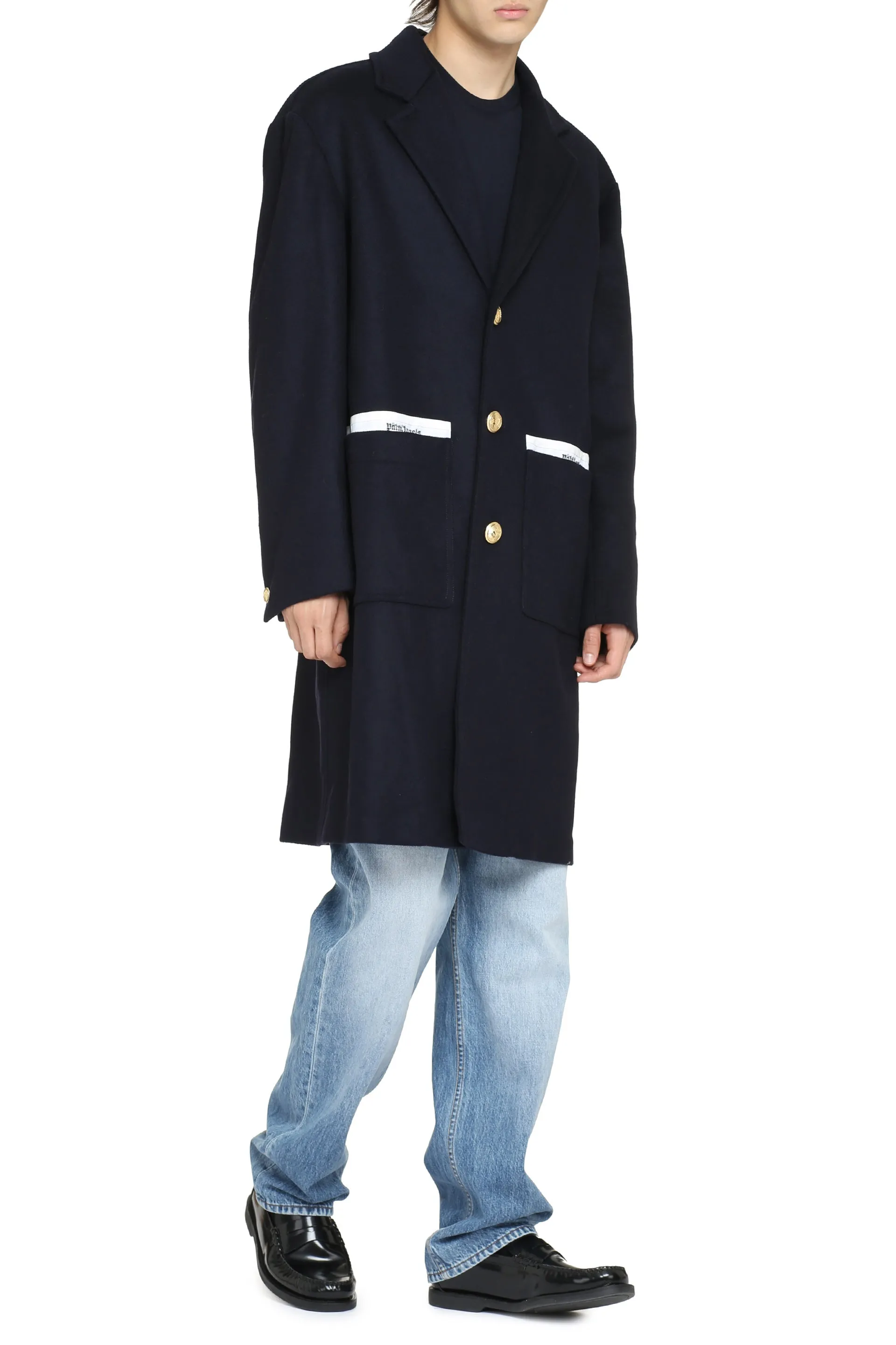 Palm Angels Cappotto in lana e cachemire