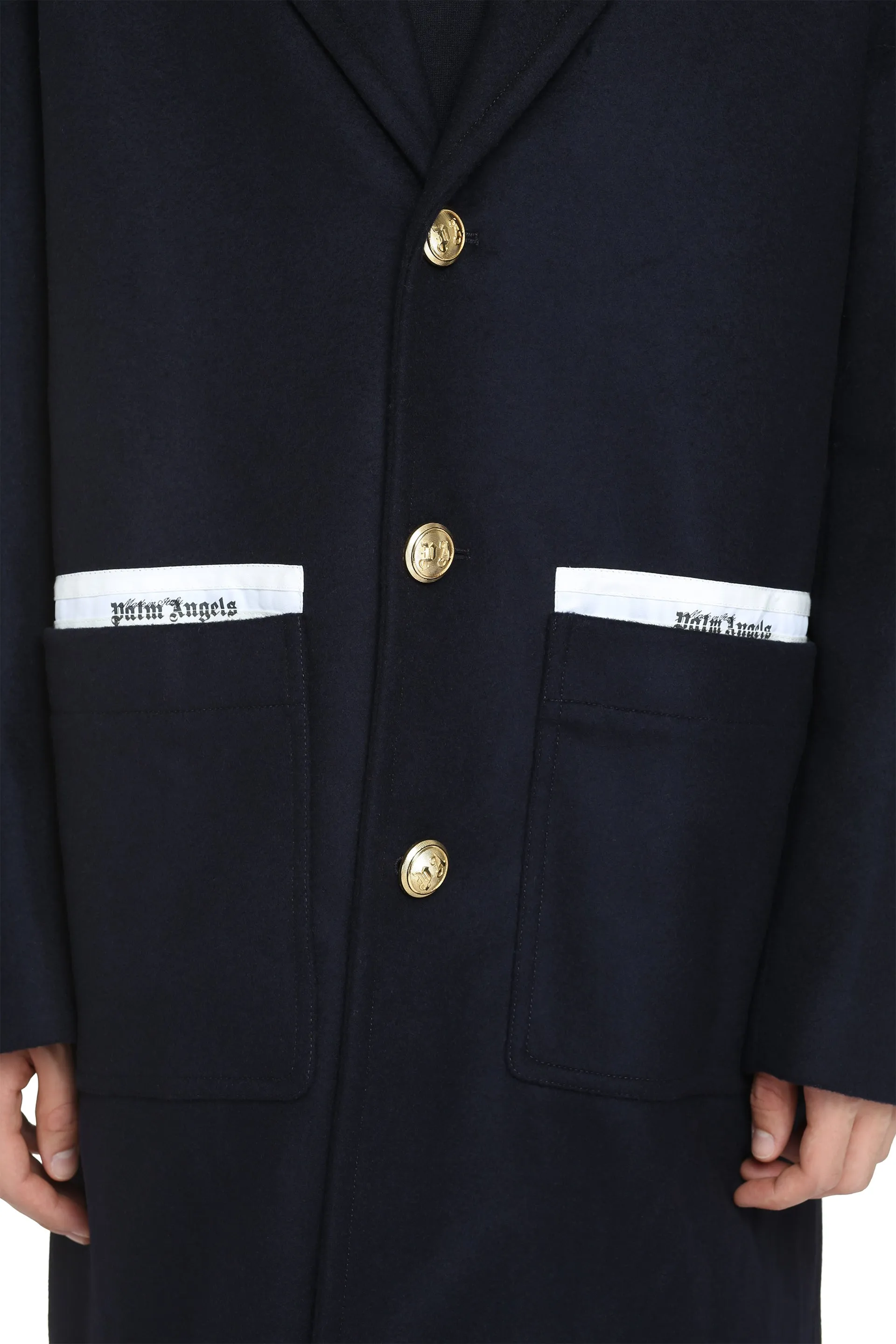 Palm Angels Cappotto in lana e cachemire