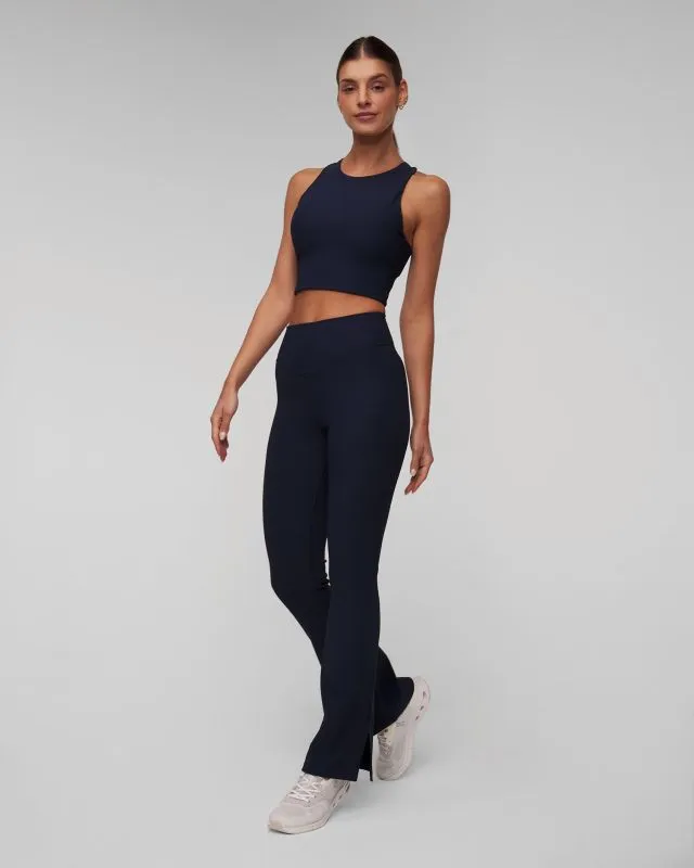 Pantaloni blu scuro da donna The Upside Ribbed Florence Flare