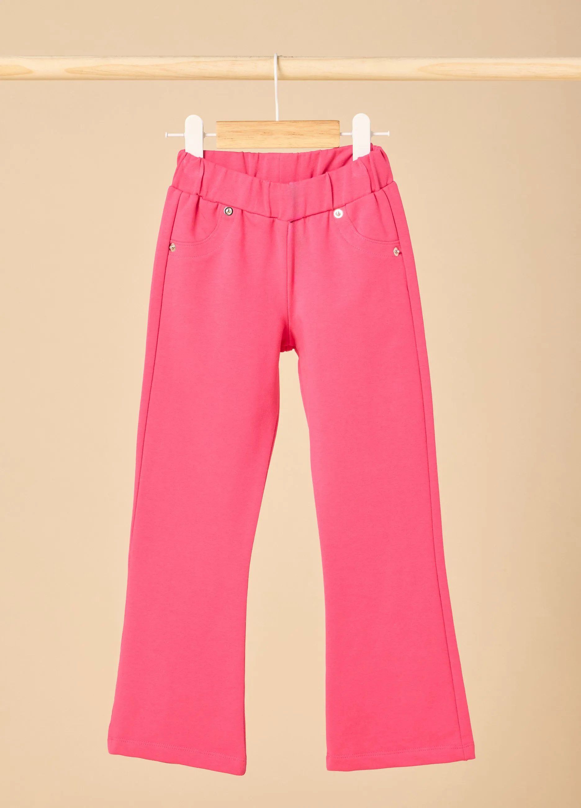 Pantaloni flare fit IANA in cotone stretch bambina