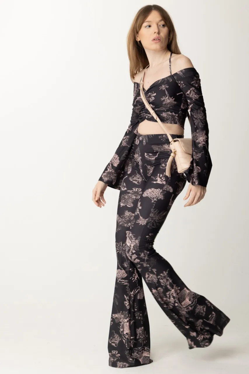 Pantaloni flare Iry BLACK HAWAII