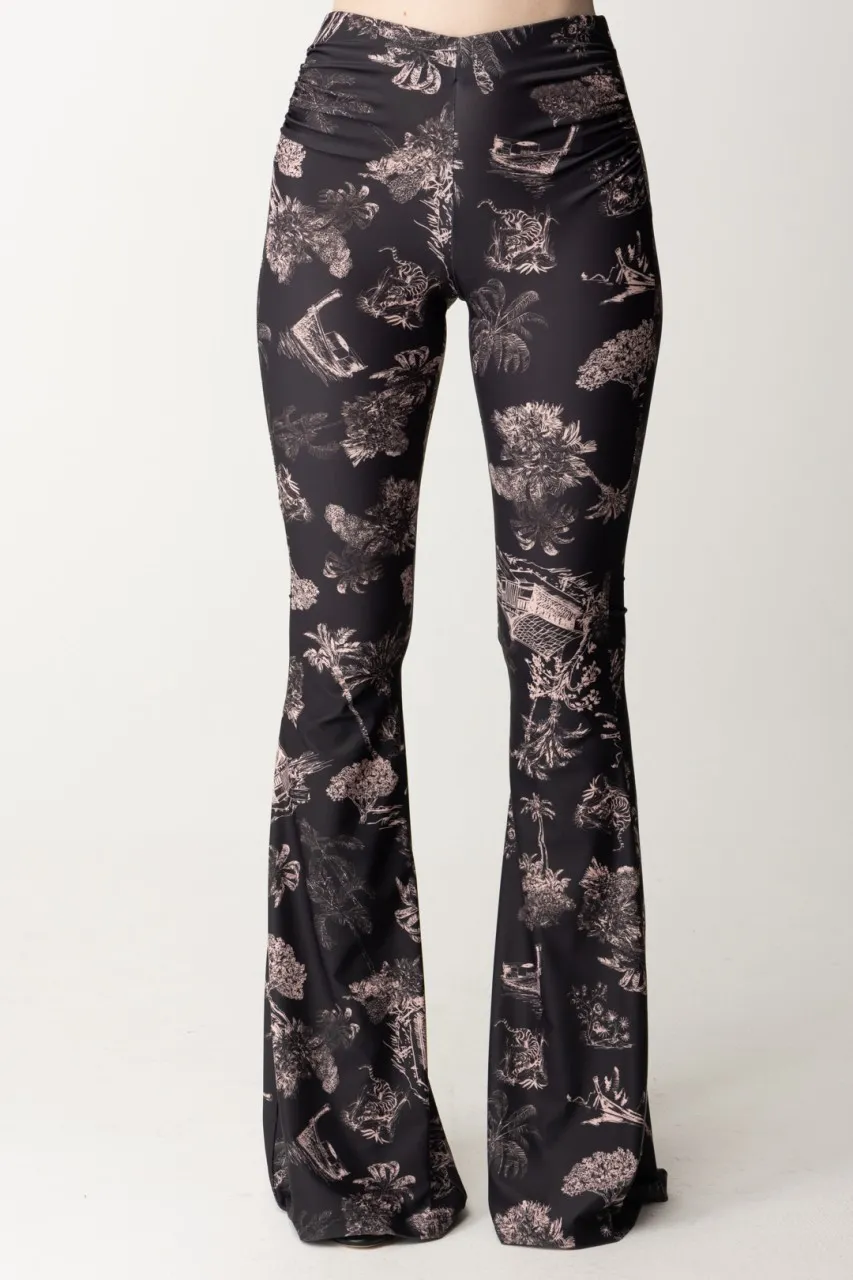 Pantaloni flare Iry BLACK HAWAII