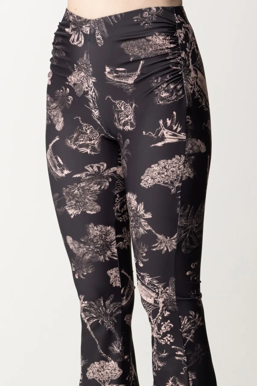 Pantaloni flare Iry BLACK HAWAII