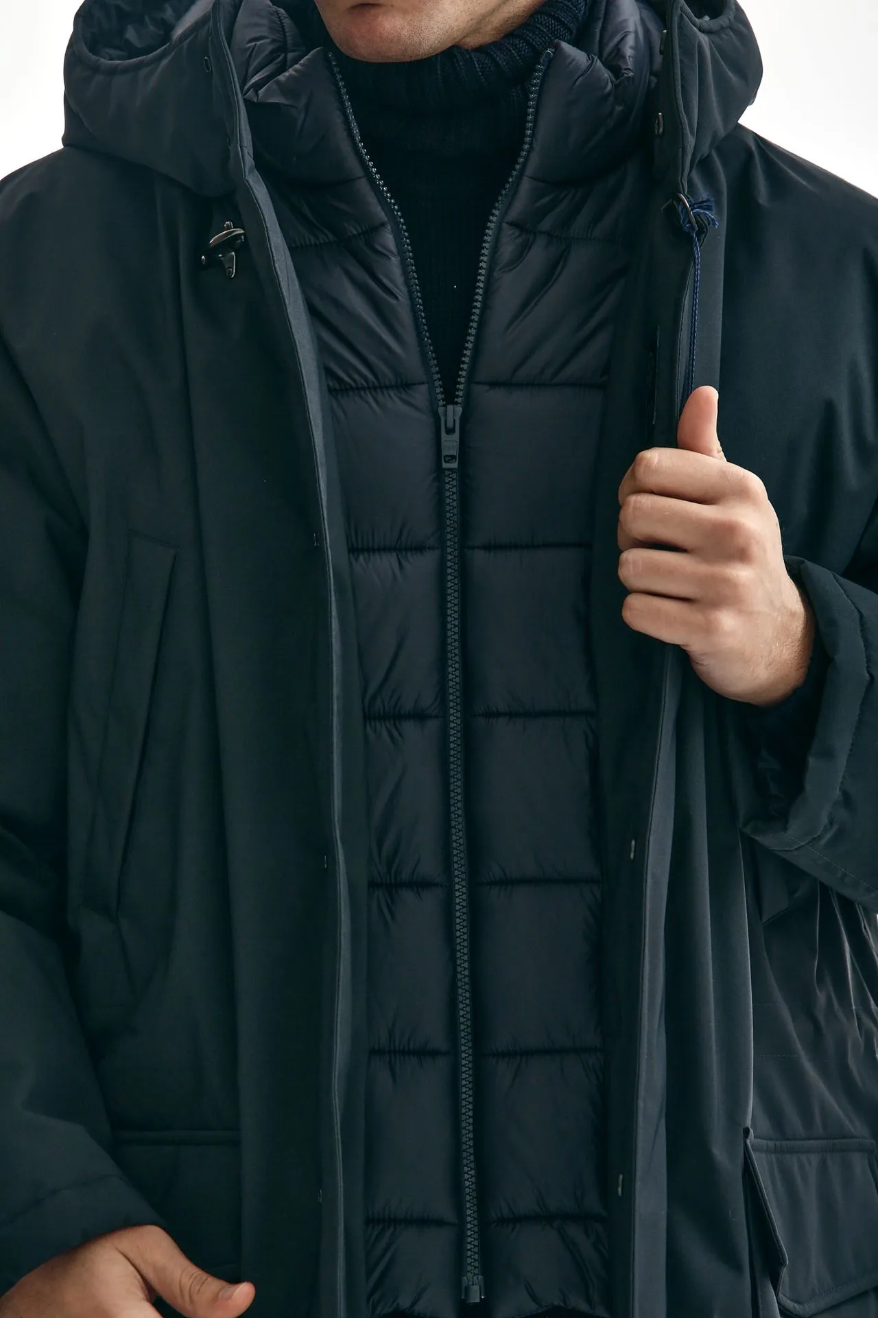 Parka imbottito blu 