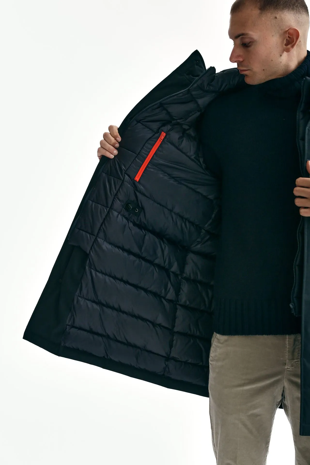 Parka imbottito blu 