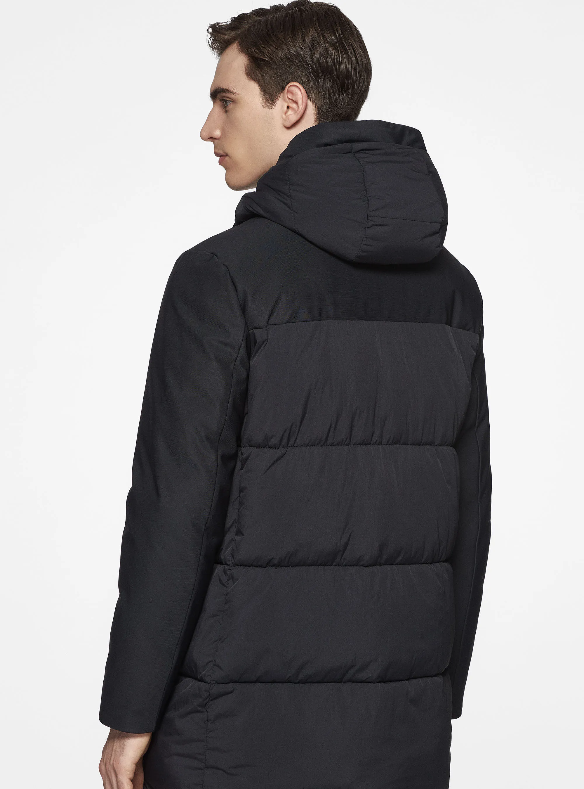 Parka imbottito trapuntato con cappuccio