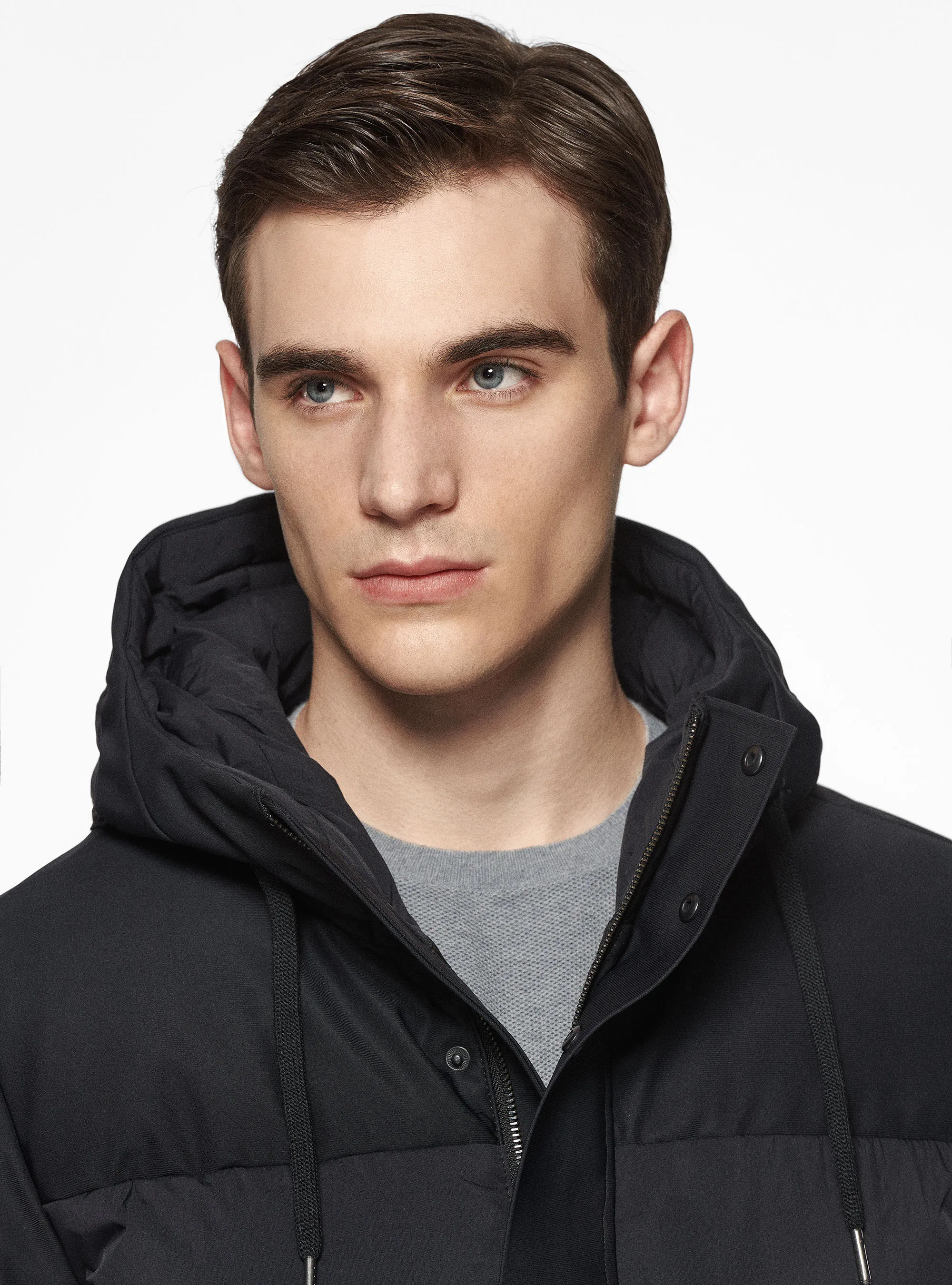 Parka imbottito trapuntato con cappuccio
