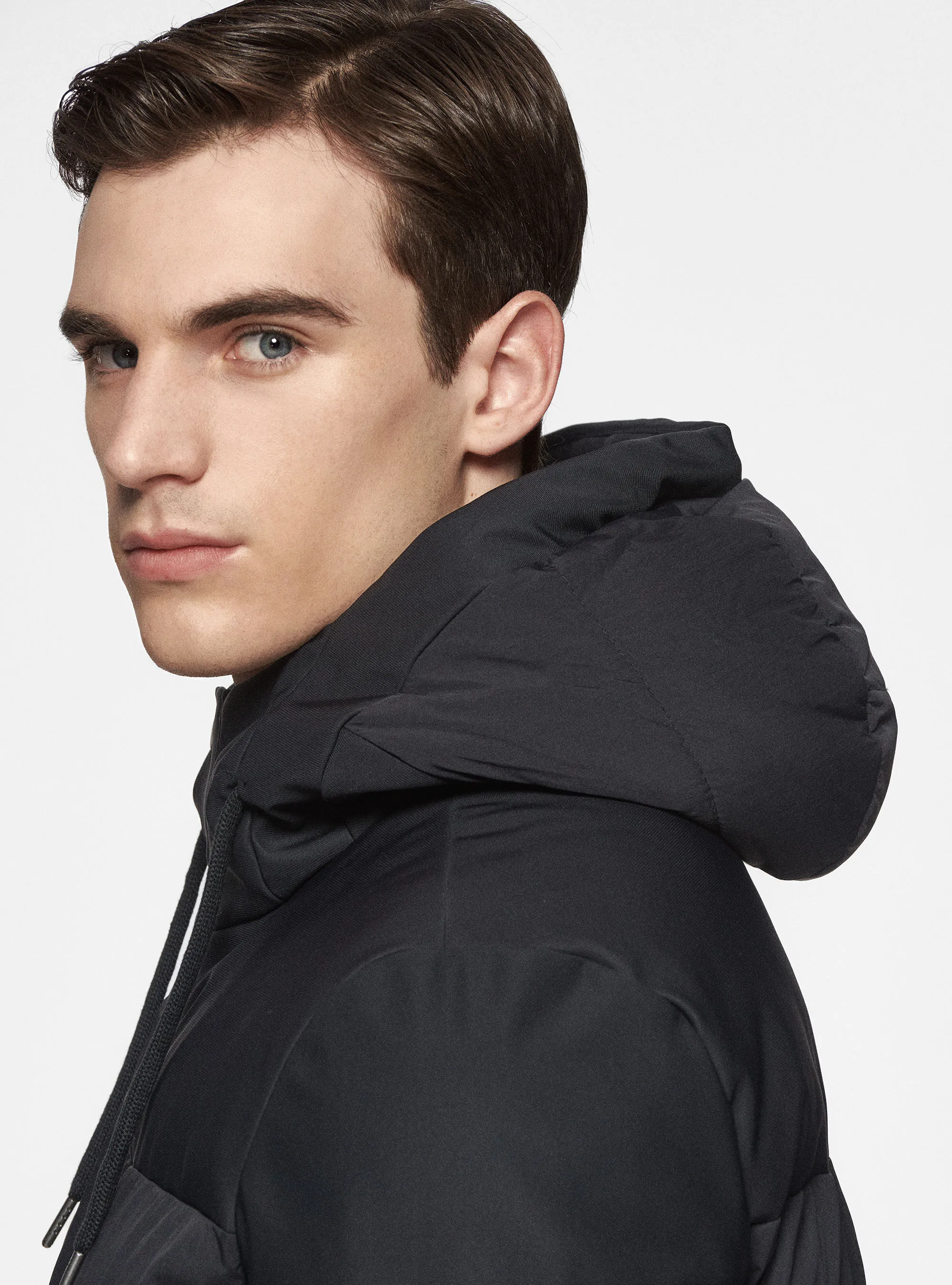 Parka imbottito trapuntato con cappuccio